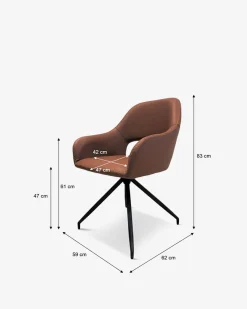 Nola spisebordsstol, cognac