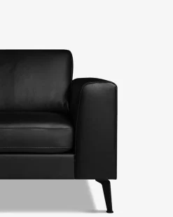 Nova hjørnesofa m/chaiselong, sort læder