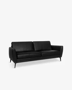 Nova modular 3 pers sofa, sort læder
