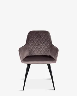 Olly spisebordsstol, gråbrun velour