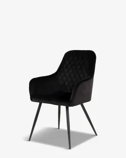 Olly spisebordsstol, sort velour