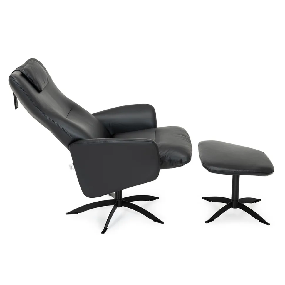 Opus lux, lænestol, sort læder