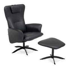 Opus lux, skammel, sort læder