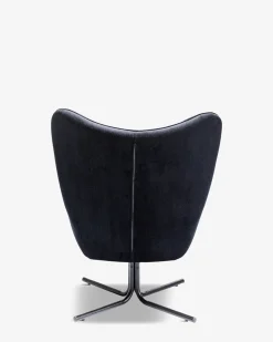 Oscar drejestol, sort velour