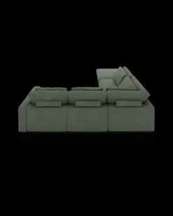 Rio hjørnesofa med pufafslutning venstre og bred arm