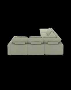 Rio hjørnesofa med pufafslutning venstre og bred arm