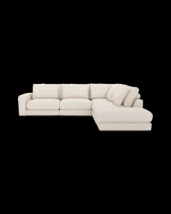 Rio hjørnesofa med pufafslutning højre og bred arm