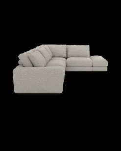 Rio hjørnesofa med pufafslutning højre og bred arm