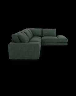 Rio hjørnesofa med pufafslutning højre og bred arm