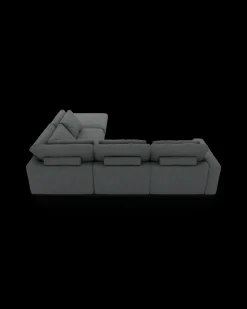 Rio hjørnesofa med pufafslutning højre og bred arm