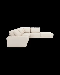 Rio hjørnesofa med pufafslutning højre og bred arm
