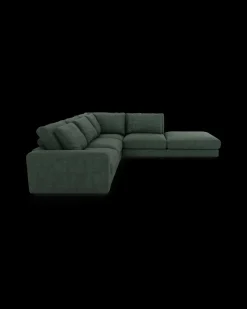 Rio hjørnesofa med pufafslutning højre og bred arm