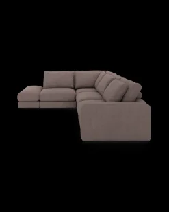 Rio hjørnesofa med pufafslutning venstre og bred arm