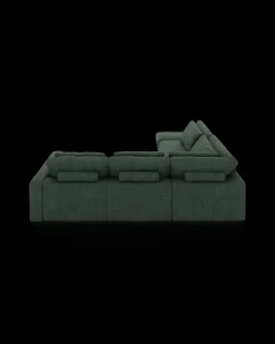 Rio hjørnesofa med pufafslutning venstre og bred arm