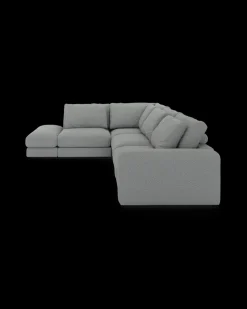 Rio hjørnesofa med pufafslutning venstre og bred arm