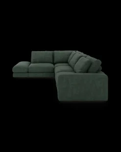 Rio hjørnesofa med pufafslutning venstre og bred arm