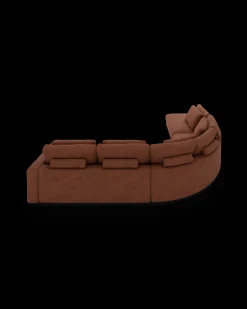 Rio hjørnesofa med pufafslutning venstre og stort hjørne