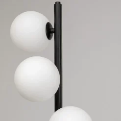 Scala balls gulvlampe, sort/frosted