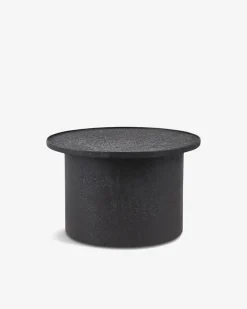 Soho sofabord, rundt, liquid metal