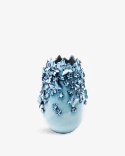 Sommerfugle vase, lys blå