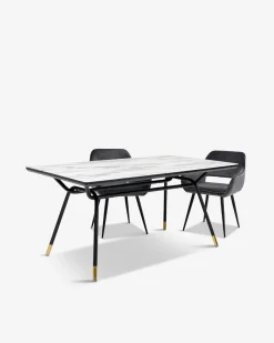 South beach spisebord, hvid marmor look