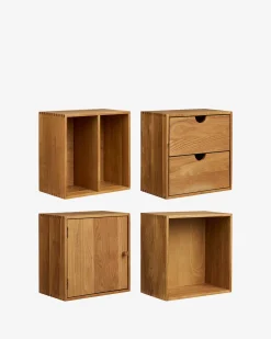 Townsville væghylde m/låge, eg