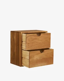 Townsville væghylde m/skuffer, eg