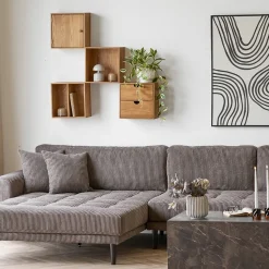 Townsville væghylde m/skuffer, eg