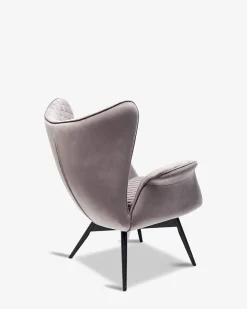 Tudor lænestol, silver velvet