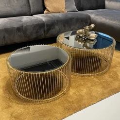 Wire sofabordssæt, Messing