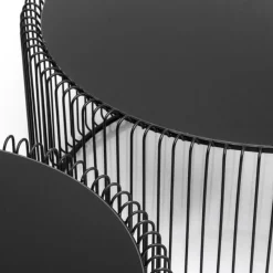 Wire sofabordssæt, sort