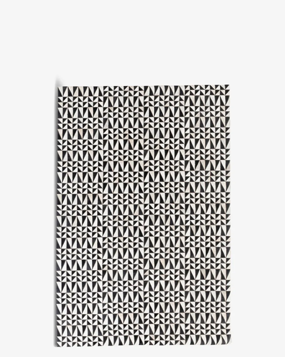 Zigzag tæppe sort/hvid 170x240 cm