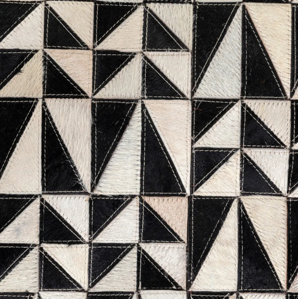 Zigzag tæppe sort/hvid 170x240 cm